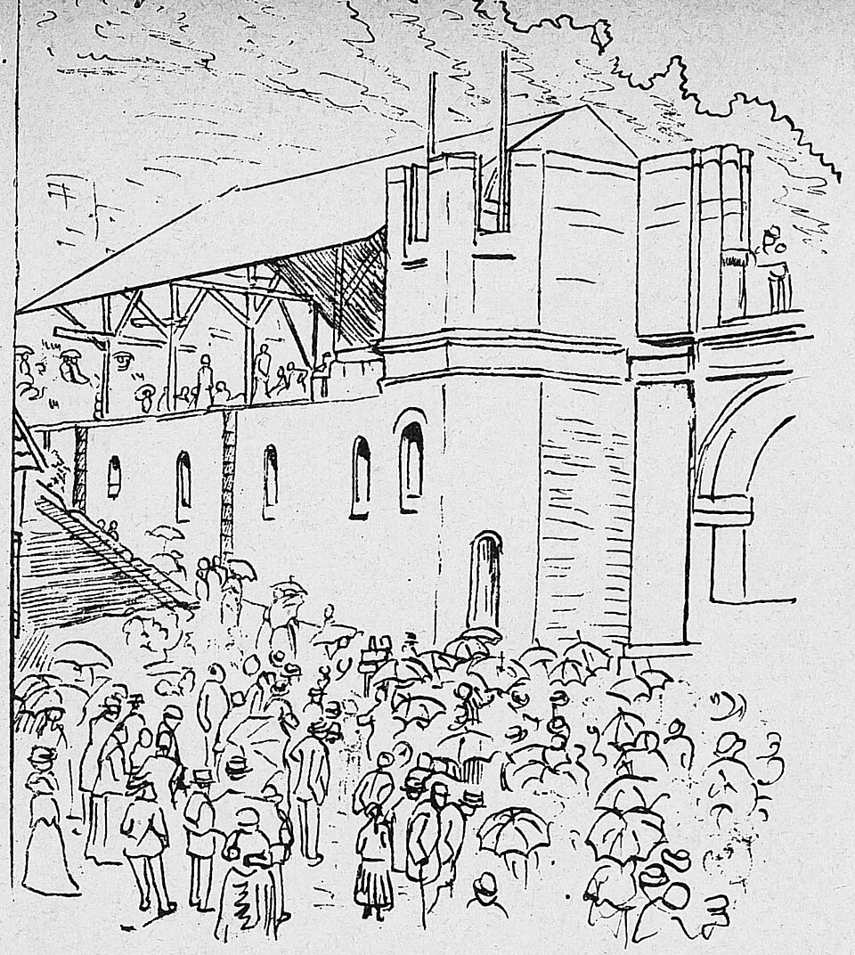 À Domrémy, dessin de 1894, La Lorraine artiste. Bibliothèque municipale de Nancy.